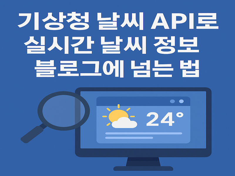 기상청 공공데이터 API를 활용해 블로그에 실시간 날씨 정보를 표시하는 그래픽 썸네일