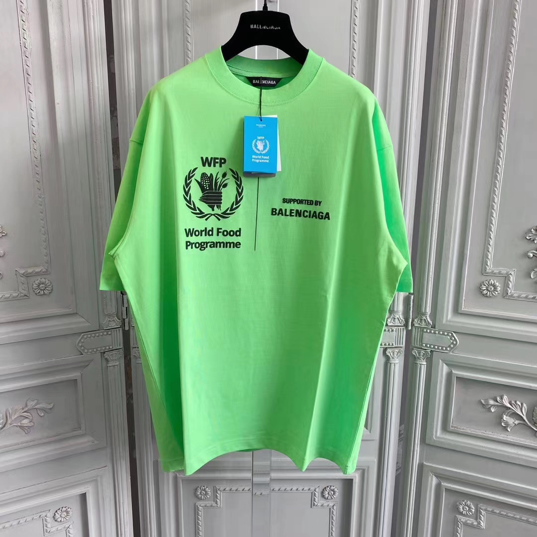  [BALENCIAGA] 발렌시아가 월드 푸드 프로그램 반팔 티셔츠 (2 COLOR)