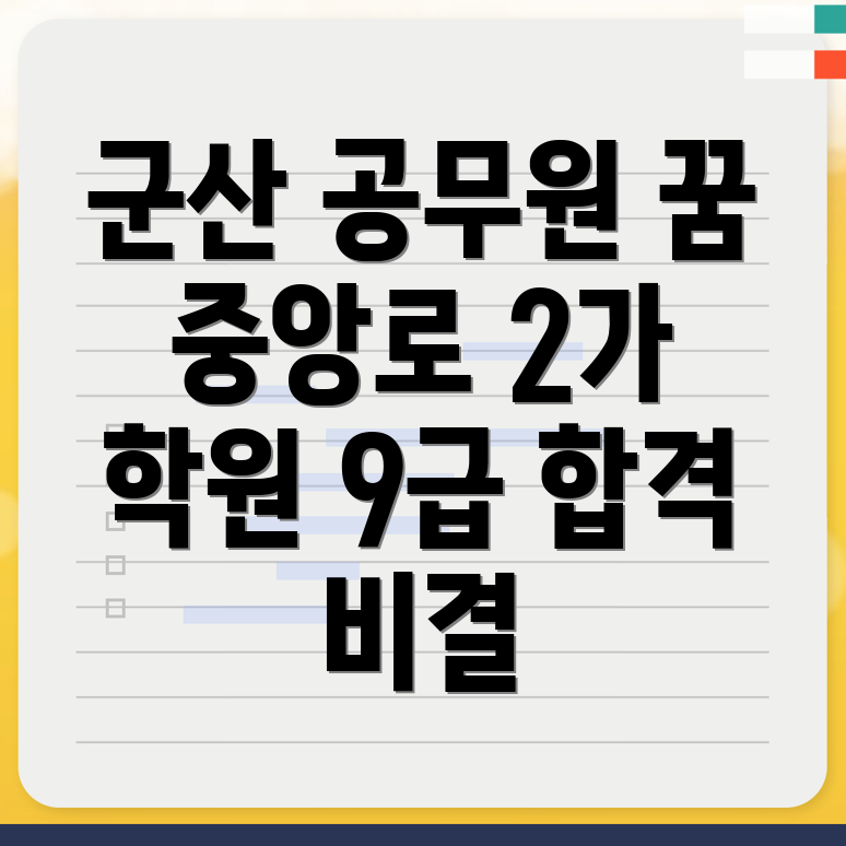 9급 공무원 학원 비용