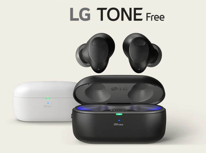 LG 톤프리 UT90S 블랙과 화이트 제품입니다.