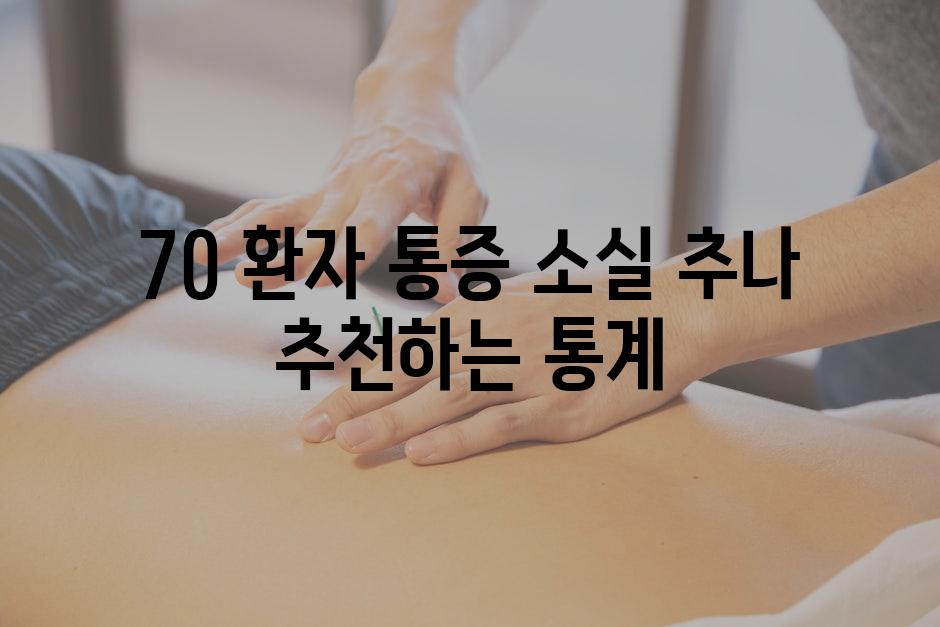 70% 환자 통증 소실, 추나 추천하는 통계