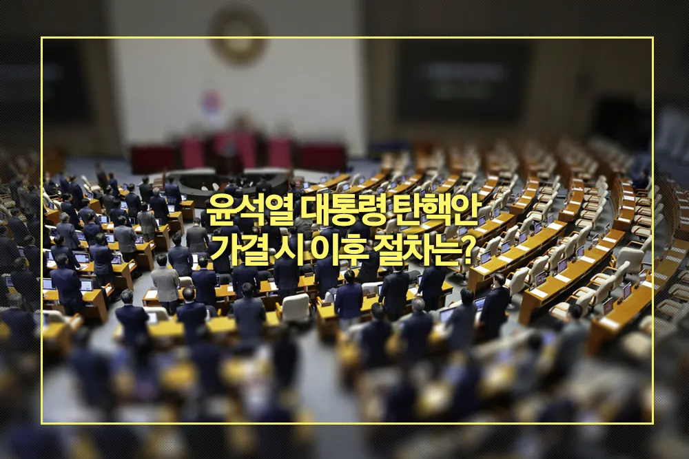 윤석열 대통령 탄핵안 가결 시 이후 절차