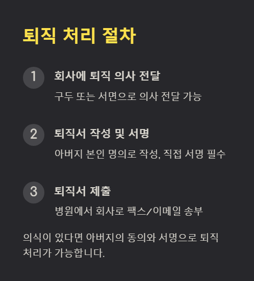 퇴직 처리 절차
