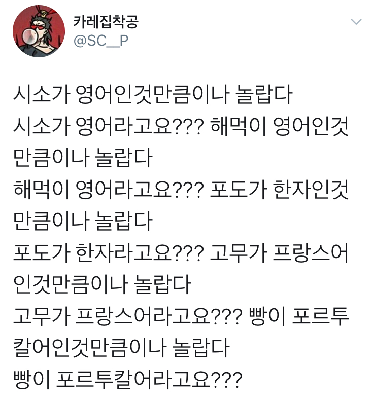  시소가 영어라고요?