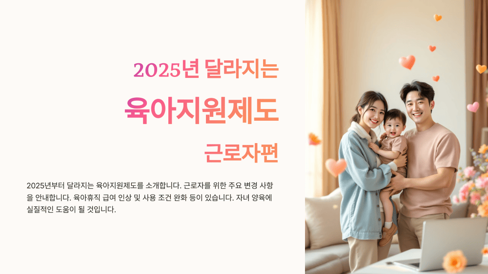 2025년 달라지는 육아지원제도 근로자편