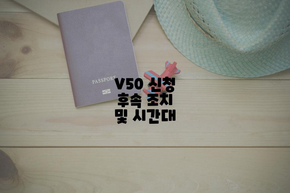 V50 신청 후속 조치 및 시간대