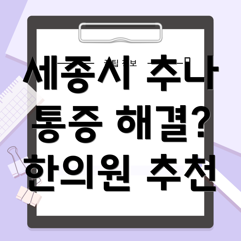 세종시 추나요법