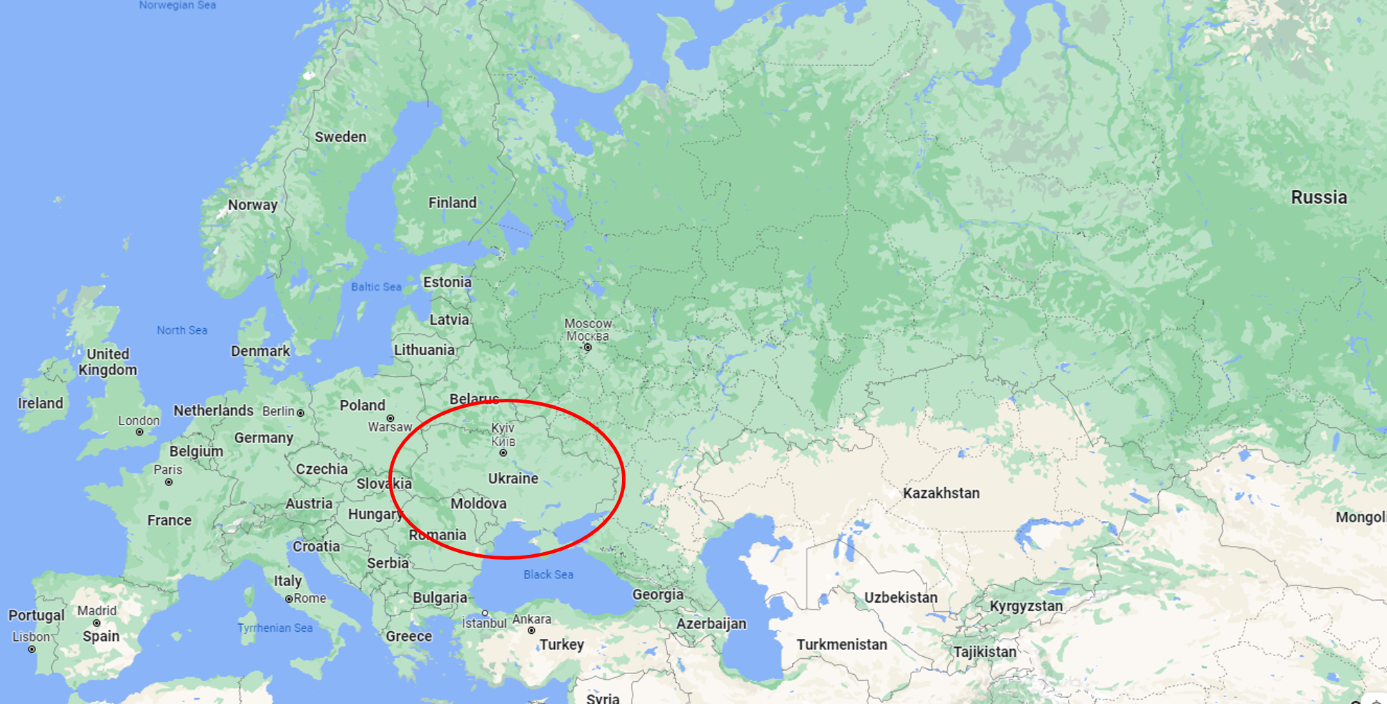 우크라이나-러시아-지도
