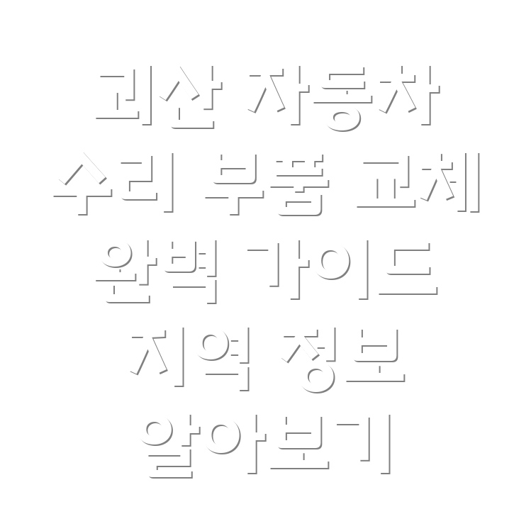 괴산군 장연면 자동차 부품 교체