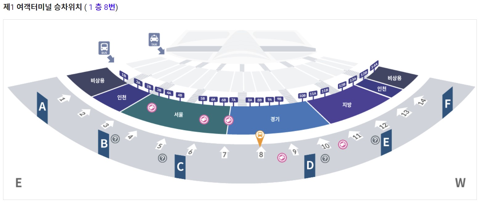 인천공항-제1여객터미널-8843번-승차장-이미지