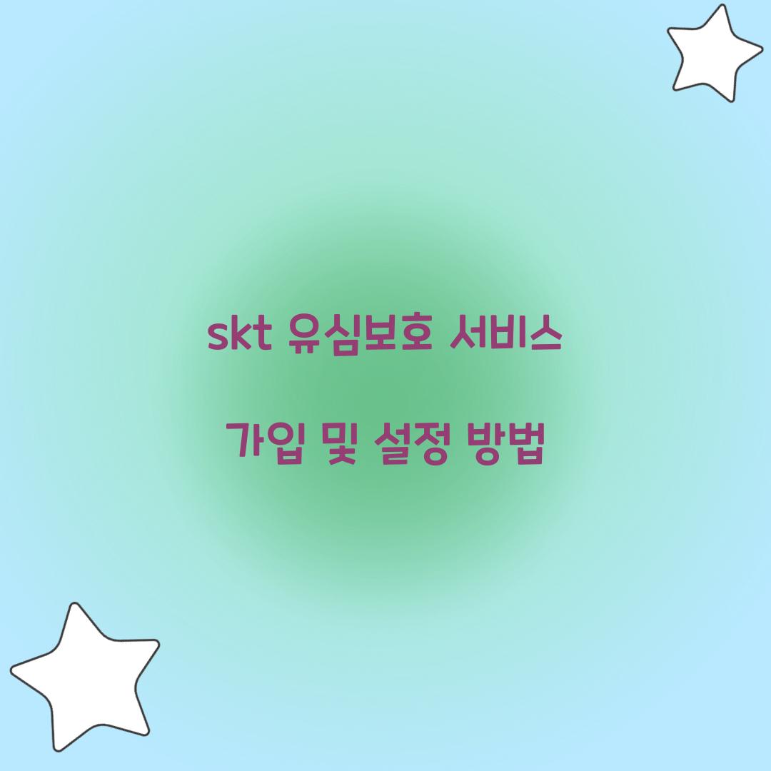 skt 유심보호 서비스
