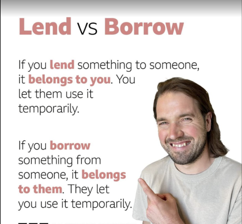  [영어] Lend와 borrow의 차이