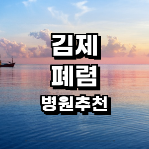 김제시 폐렴