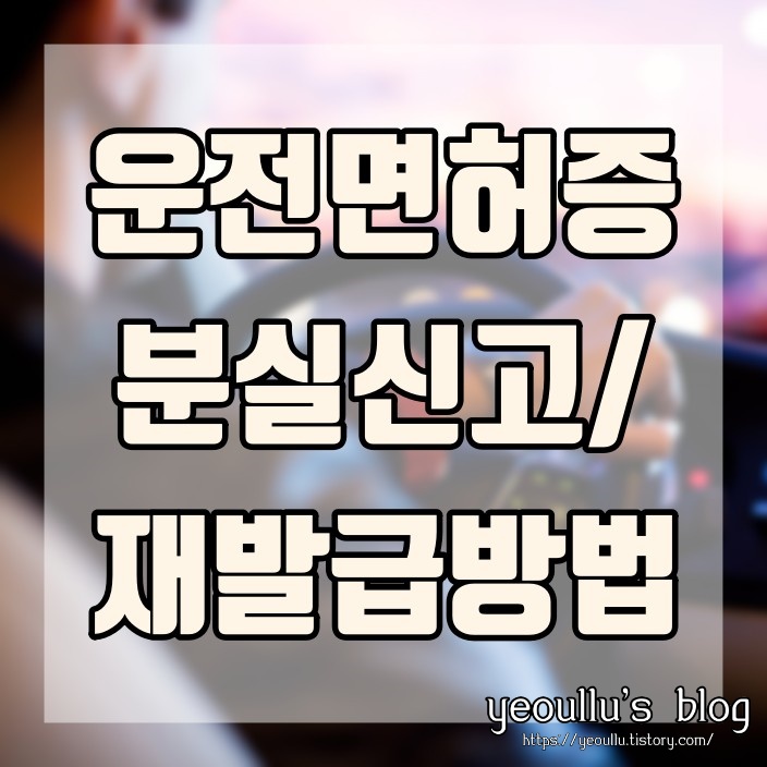  운전면허증 분실신고 인터넷으로 간단하게 신청하는 방법