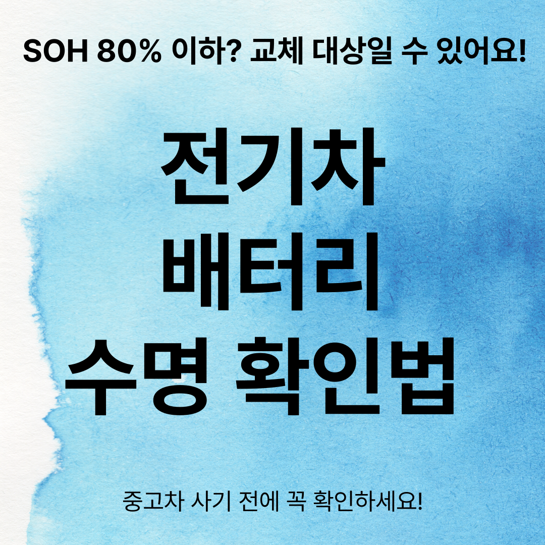 전기차 배터리 수명 확인법