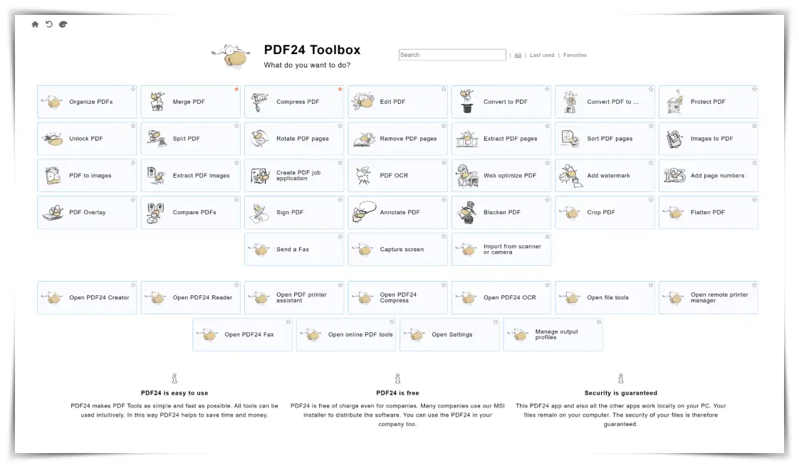PDF24 Creator-웹사이트-배경화면