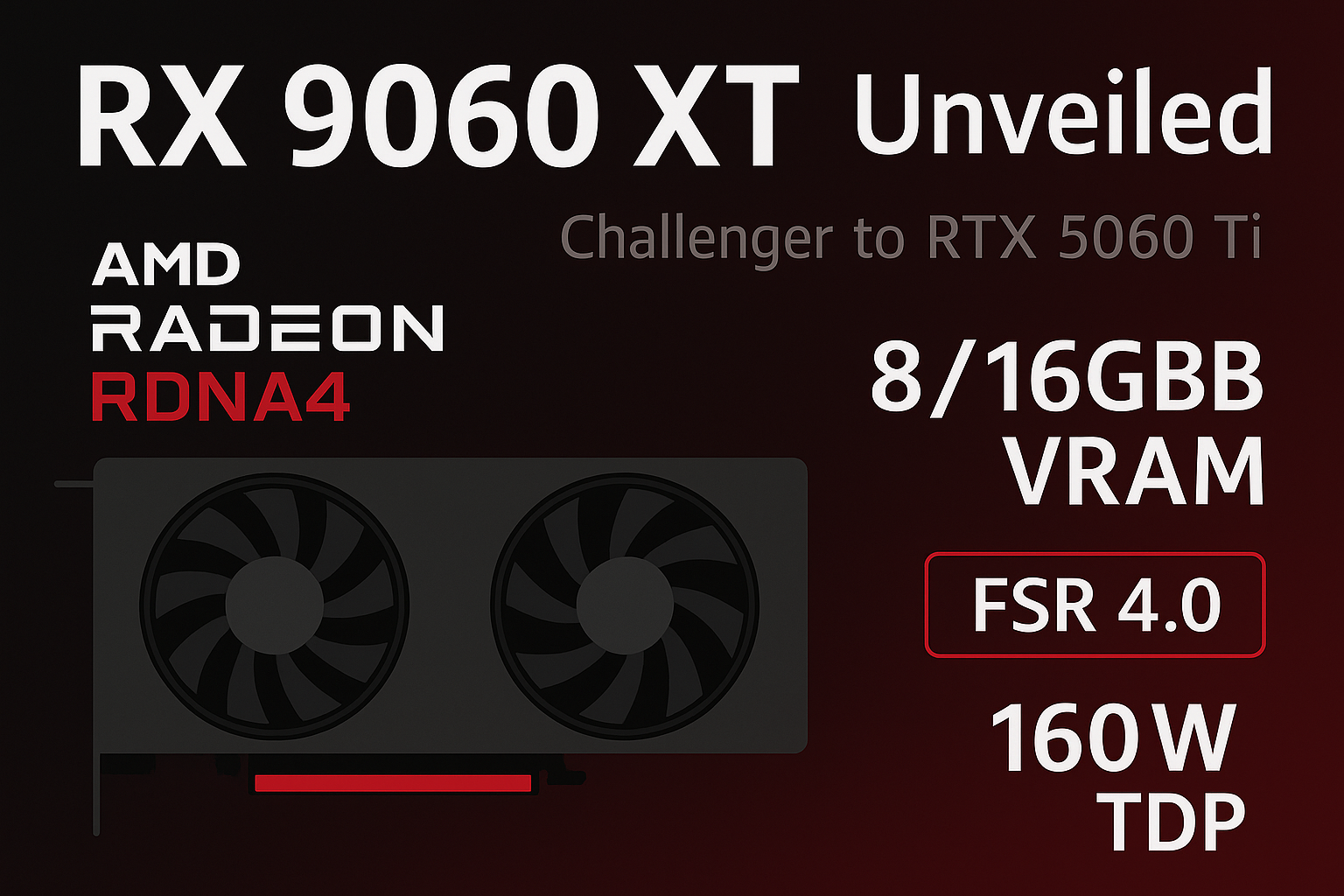 컴퓨텍스 2025 - RX 9060 XT 공개 및 RTX 5060 Ti 비교 RX 9060 XT 발표 썸네일 이미지