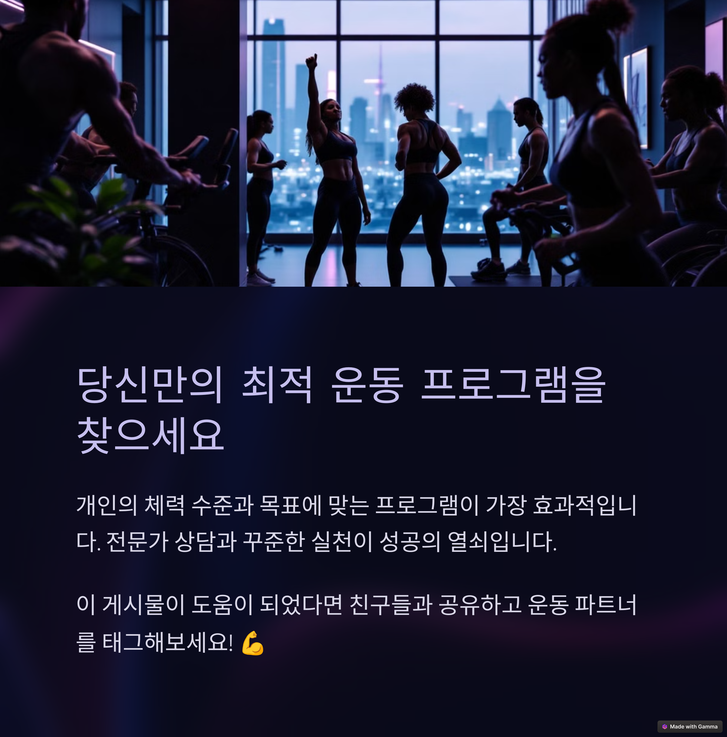 운동 프로그램 분석