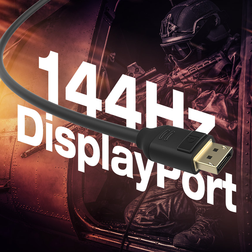  144Hz 지원과 DP1.4케이블