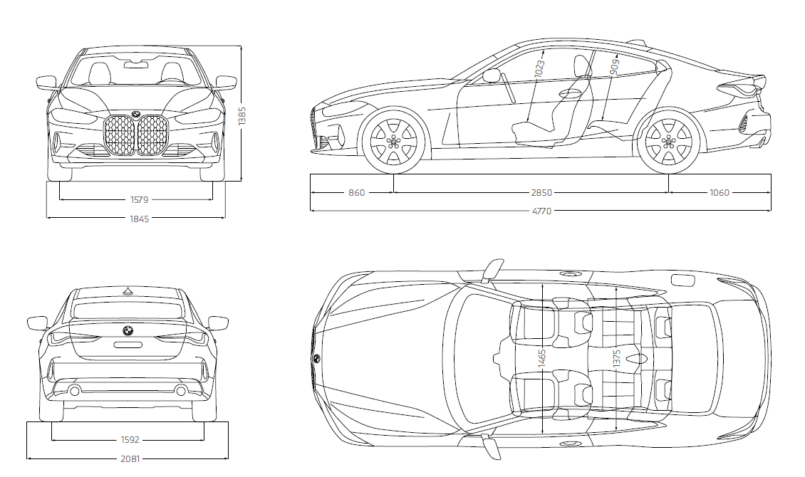 BMW 4시리즈 크기 제원표