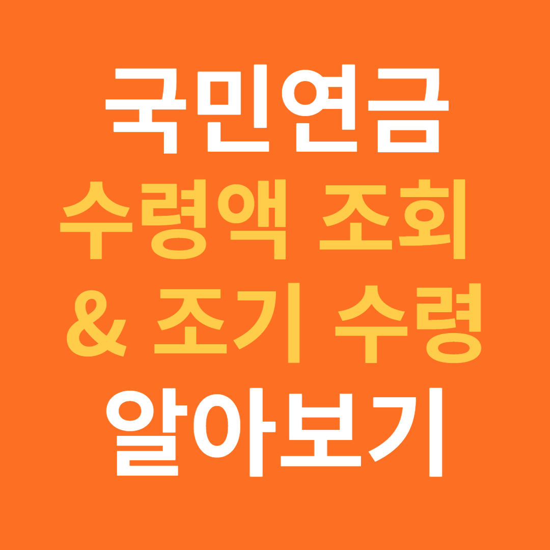 국민연금 수령액 조회