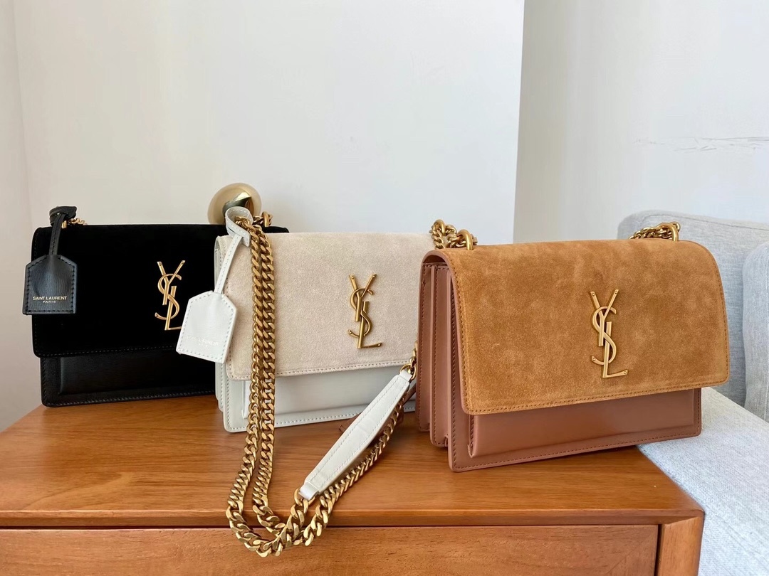  [SAINT LAURENT] 생로랑 스웨이드 스킨 선셋백 442906 (3 COLOR)