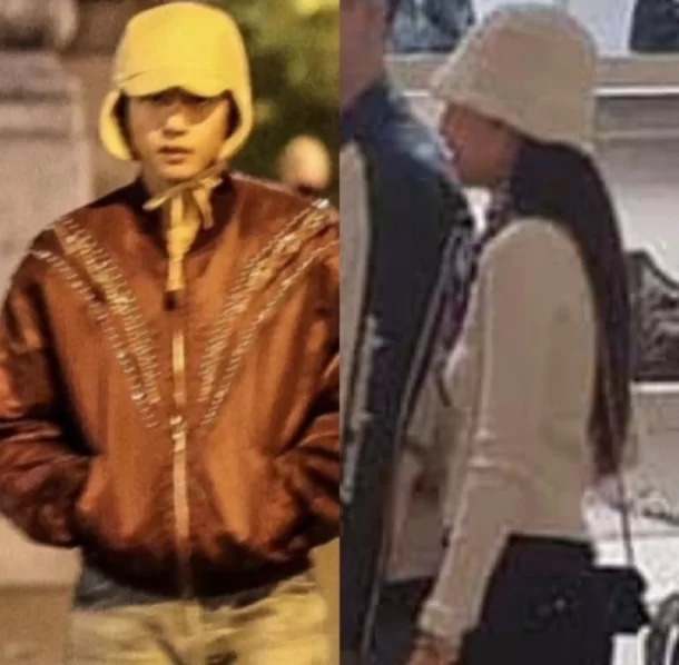  뷔·제니, 파리서 당당한 데이트, 팔짱 끼고 애정행각