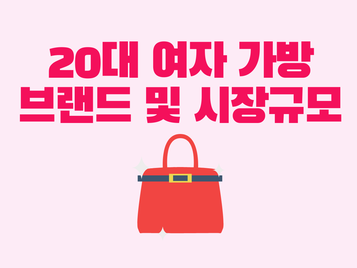  (3) 20대 여자 가방 브랜드 및 품목별 시장규모