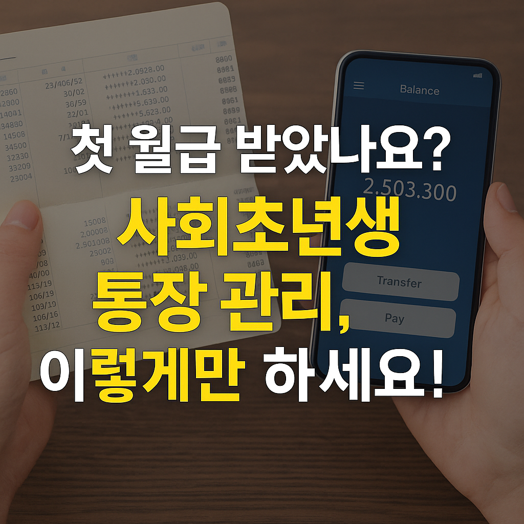 사회초년생 통장 관리