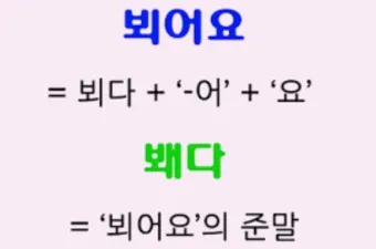 뵈요 봬요 뵙겠습니다 봽겠습니다 맞춤법 정리_10