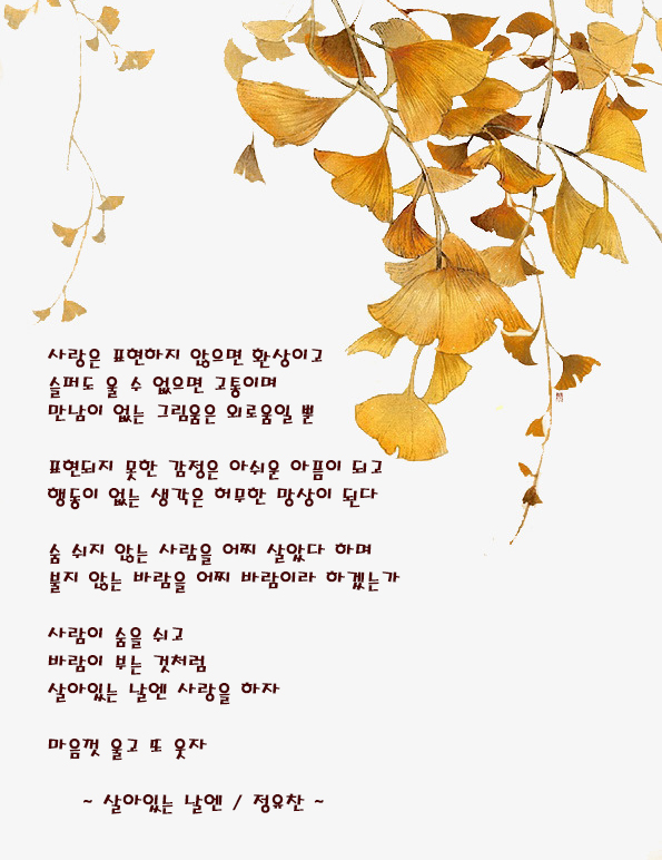  살아있는 날엔 / 정유찬