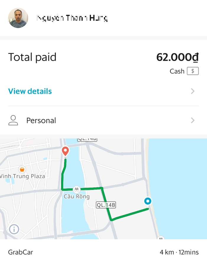 GRAB어플 실제 사용사례