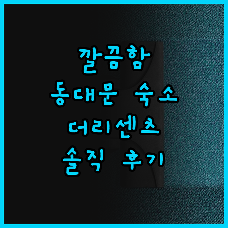 더리센츠동대문호텔, 깔끔함에 반하다!