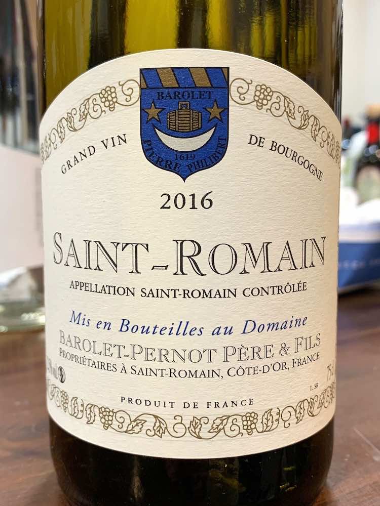 Domaine Barolet-Pernot Pere & Fils Saint-Romain 2016