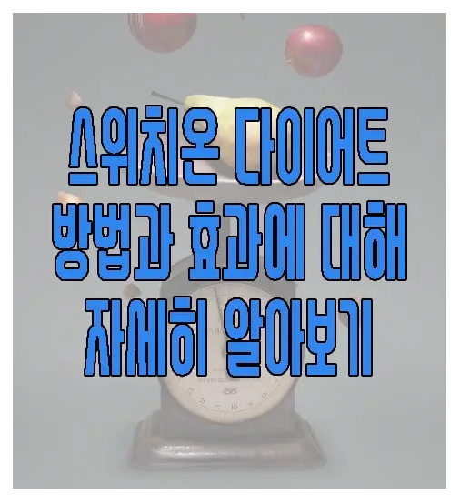 스위치온 다이어트에 관한 글 보러 가기 링크 사진
