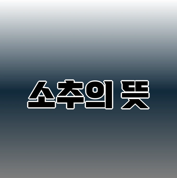 소추 뜻, 분류, 한계 알아보기 - 결론 소추 뜻, 분류, 한계 알아보기 - 결론