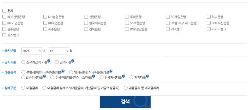 대출금리 비교 방법