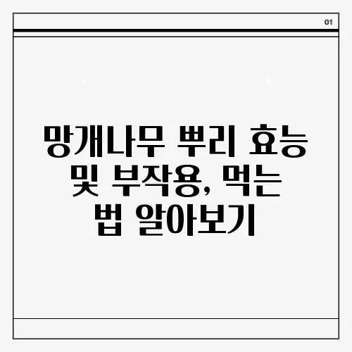 망개나무 뿌리 효능 및 부작용, 먹는 법 알아보기