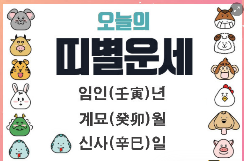  [오늘의 운세] 3월 28일(음력 2월 26일, 일진은 경진 庚辰) 12지지 띠별 운세 & 궁합