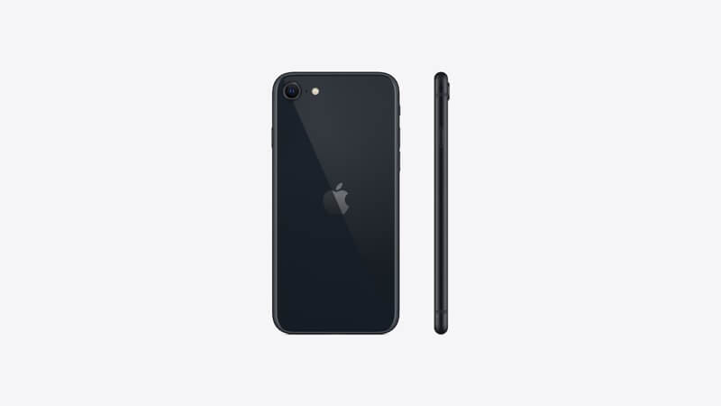 애플-아이폰-SE-3세대-미드나이트-색상-후면과-측면-이미지