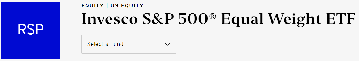 RSP ETF 정식 명칭 및 티거