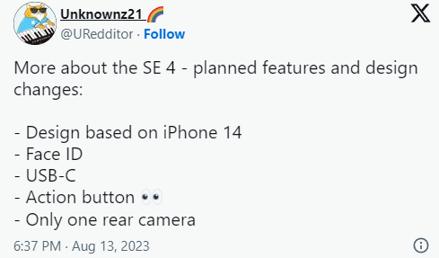 아이폰 SE 4 특징