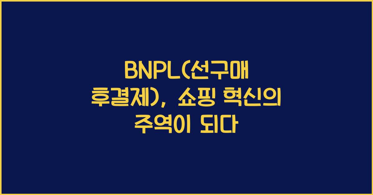 BNPL(선구매 후결제)