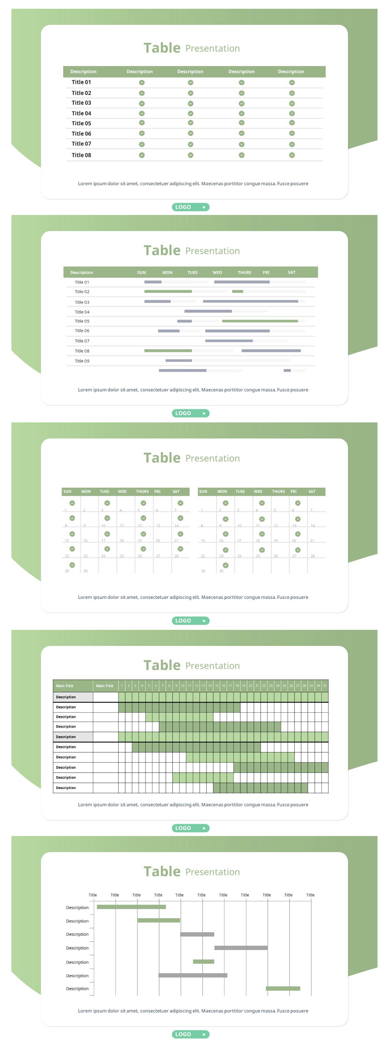Ppt 표 디자인 템플릿 : 타임 테이블 도표 다운