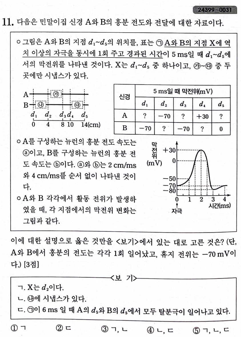 자극의 전달 문제