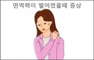 면역력이 떨어졌을때 증상