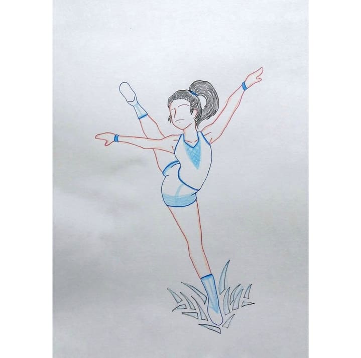  비상을 위한 연습을 하는 무용수