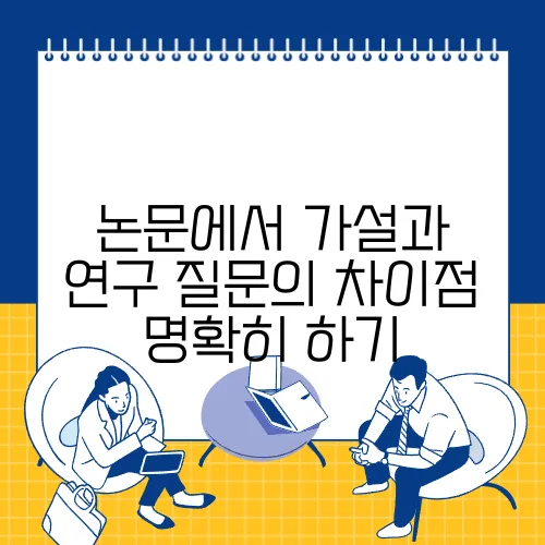 논문에서 가설과 연구 질문의 차이점 명확히 하기