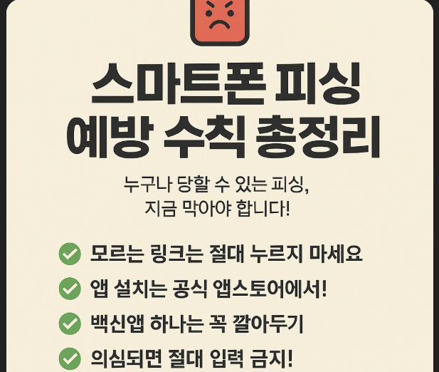 📱스마트폰 피싱 예방 수칙 총정리