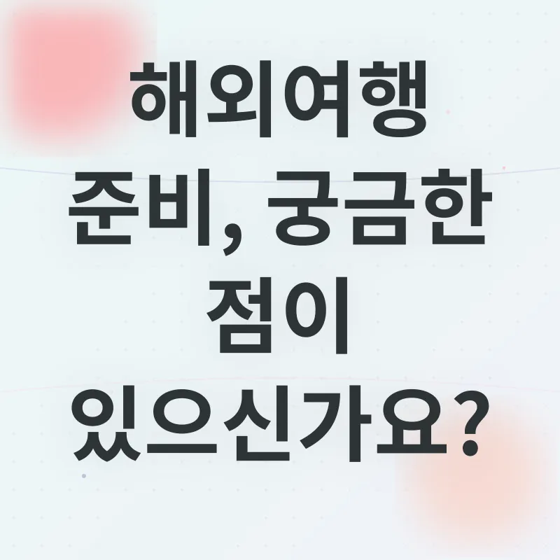 해외여행 준비_4